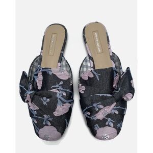 Antonio Melani Mohana Mules Blue Floral Slip-on Flats